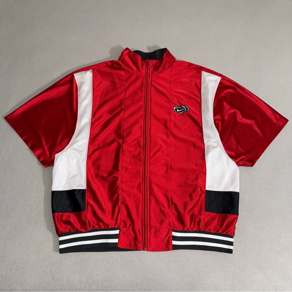 Vintage 90s Nike Basketball Warm Up Jacket Full Zip Size XL Hip Hop Streetwear